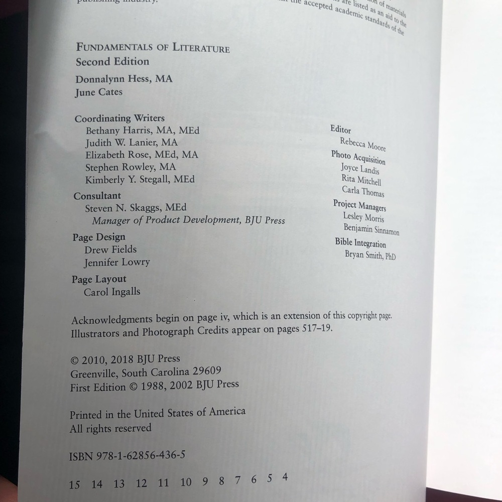 Fundamentals Of Literature 2nd Edition BJU Press - Picture 3 of 4